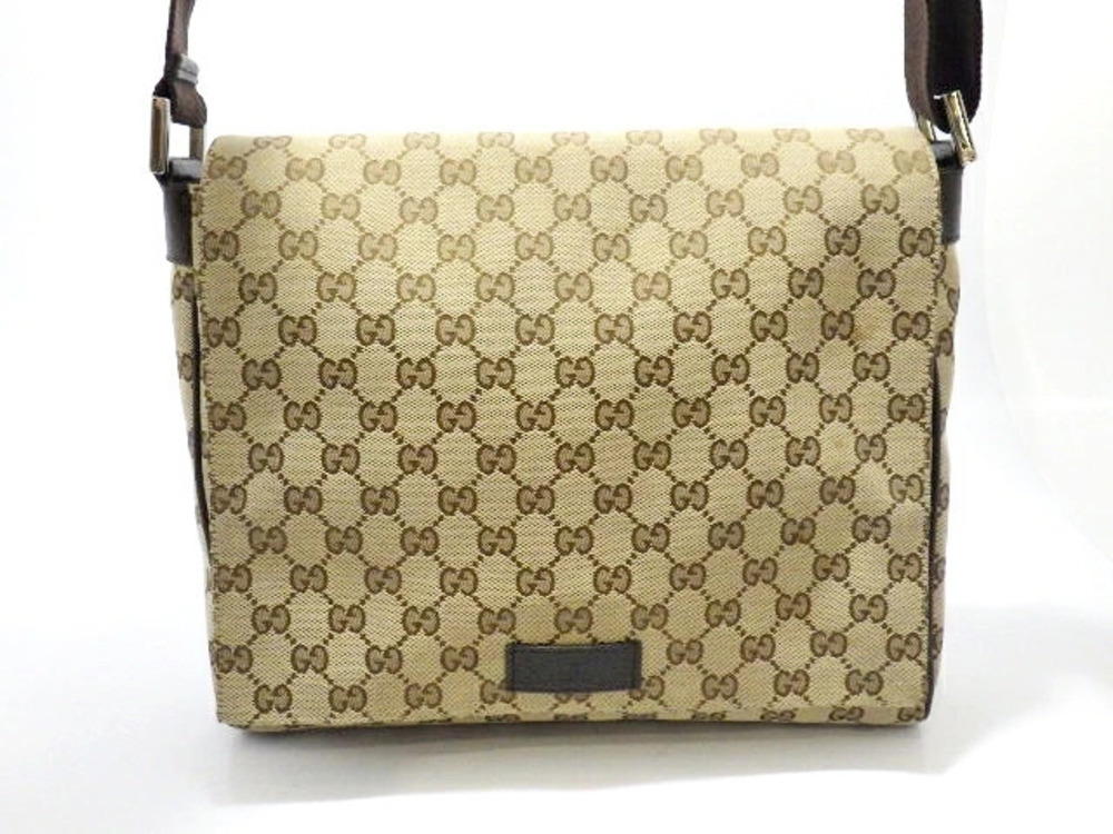 Gucci Shoulder Bag GG Canvas Beige Cream